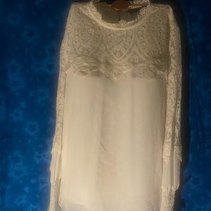 White House Black Market Lace Blouse